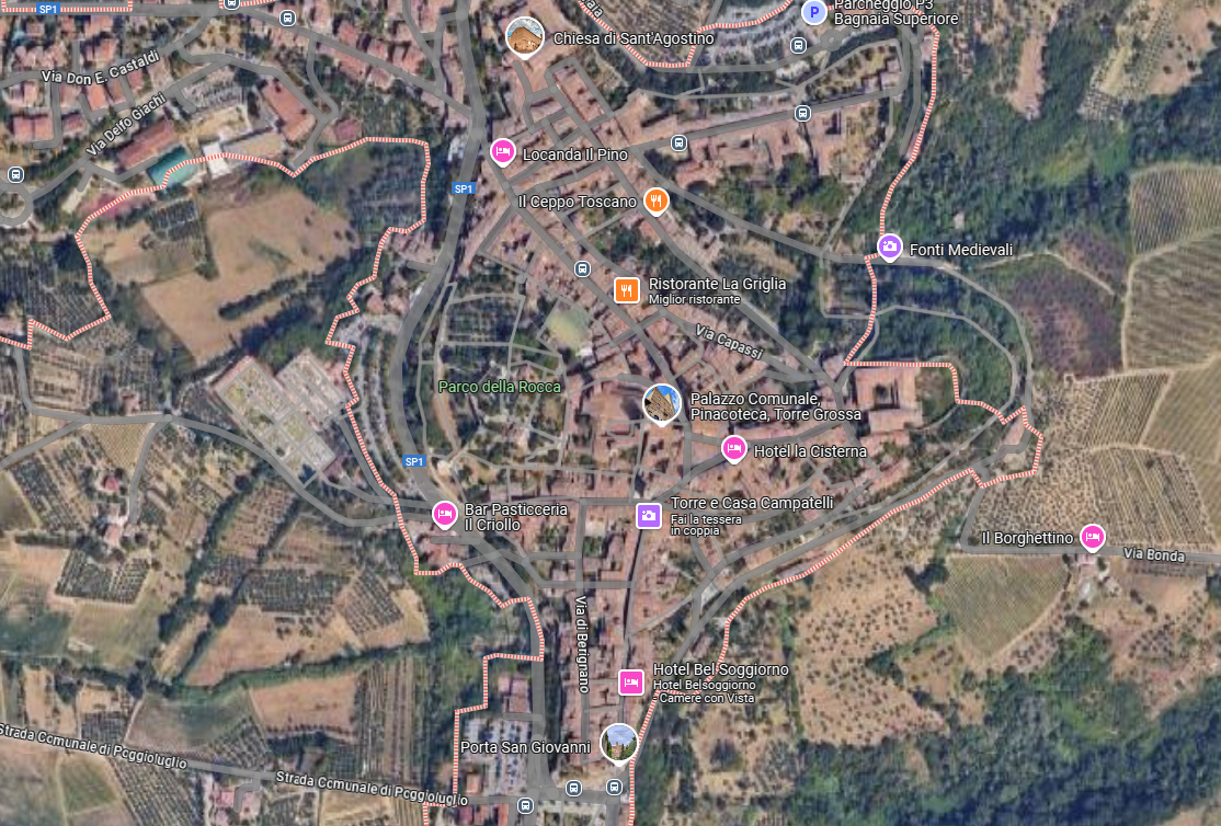 Mappa ZTL San Gimignano
